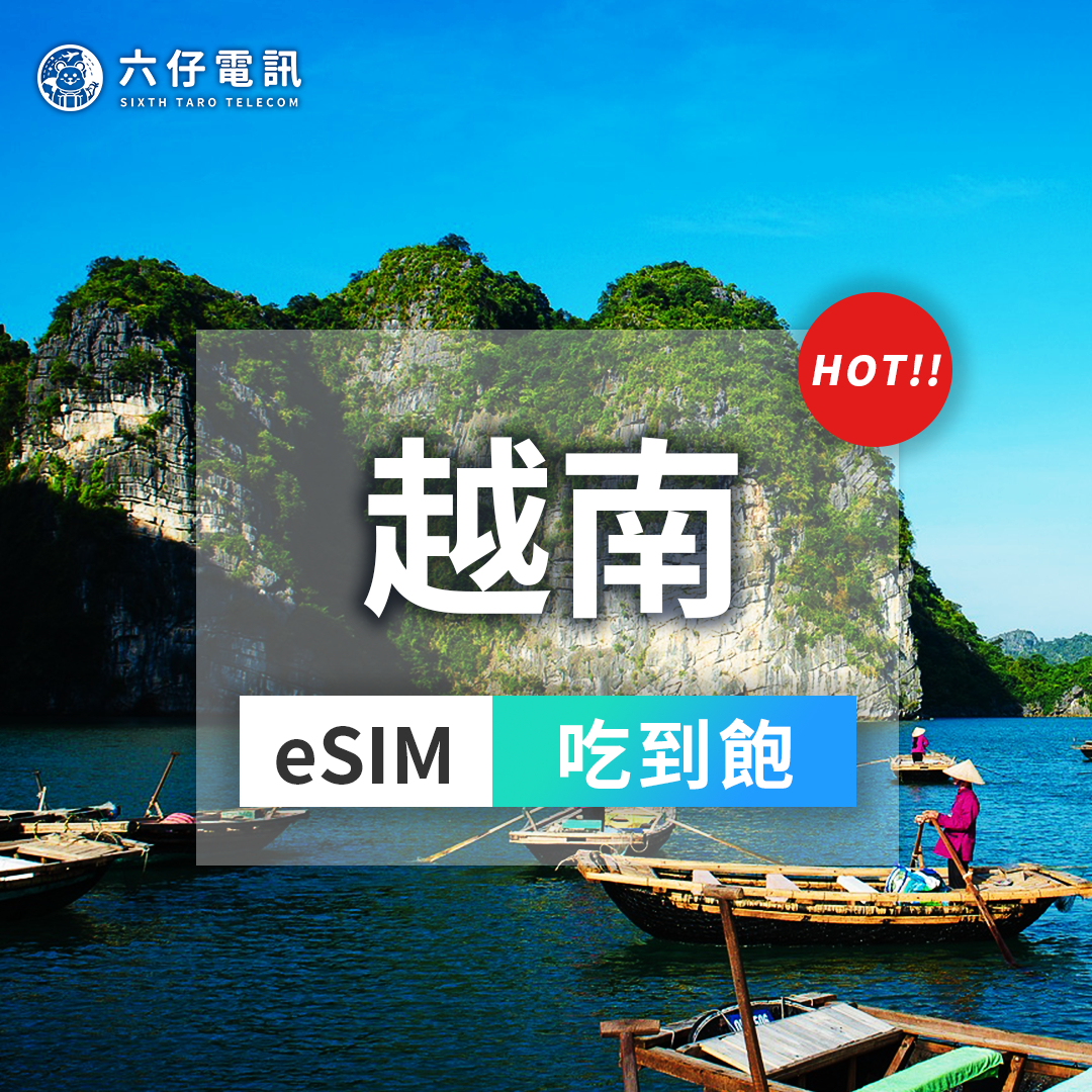 【eSIM】Viettel、Mobifone越南esim 3~7天 無限流量吃到飽